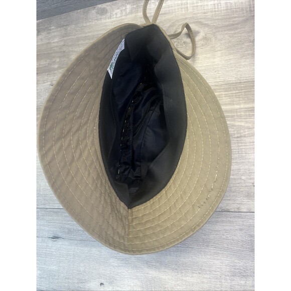IZOD LACOSTE Womens Beige Sun Hat Beach Bucket Tie Sun Cap Vintage - Picture 11 of 12